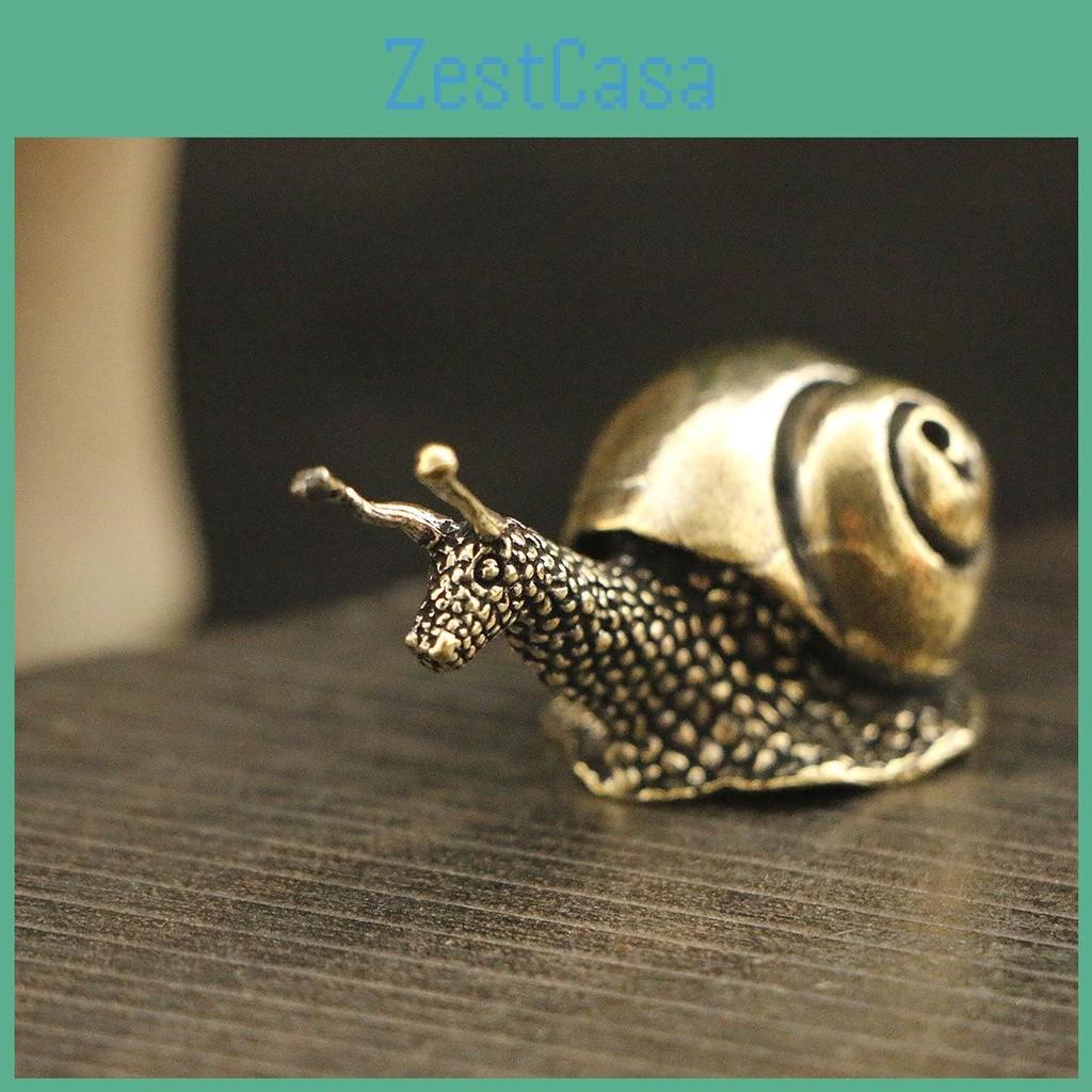 Solid Brass Snail Ornaments Tea Pet Vintage Copper Simulation Decorations Toy