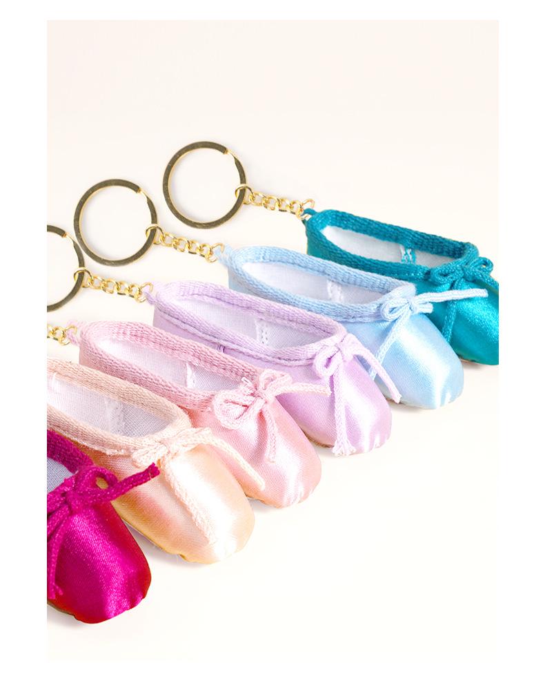 Handmade Mini Ballet Pointe Shoe Keychain - Cute Female Dance Bag Ornament