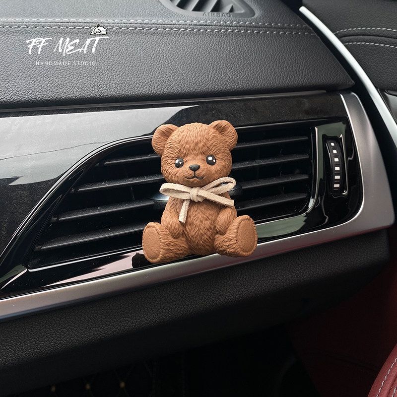 

INS Car Cute Cartoon Retro Bear Solid Aromatherapy Diffuse Plaster Car Central Control Decoration Dark Retro Bear (Essential Oil 5ml)