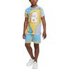 Nike Geometric Print Crew Neck Short Sleeve T-Shirt Kids tops Blue DQ8958-412