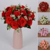 18 Heads Real Happy Flower Mini Crystal Grass Bouquet Rose Flowers Decorative Home Decorative