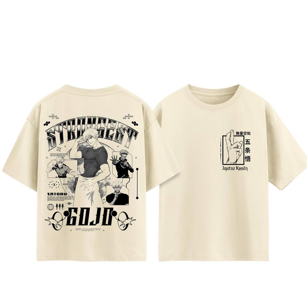 Jujutsu Kaisen Satoru Gojo T-Shirt, Unisex Summer Cotton Y2K Style Apparel, Fashion Short Sleeve Top for Anime Fans