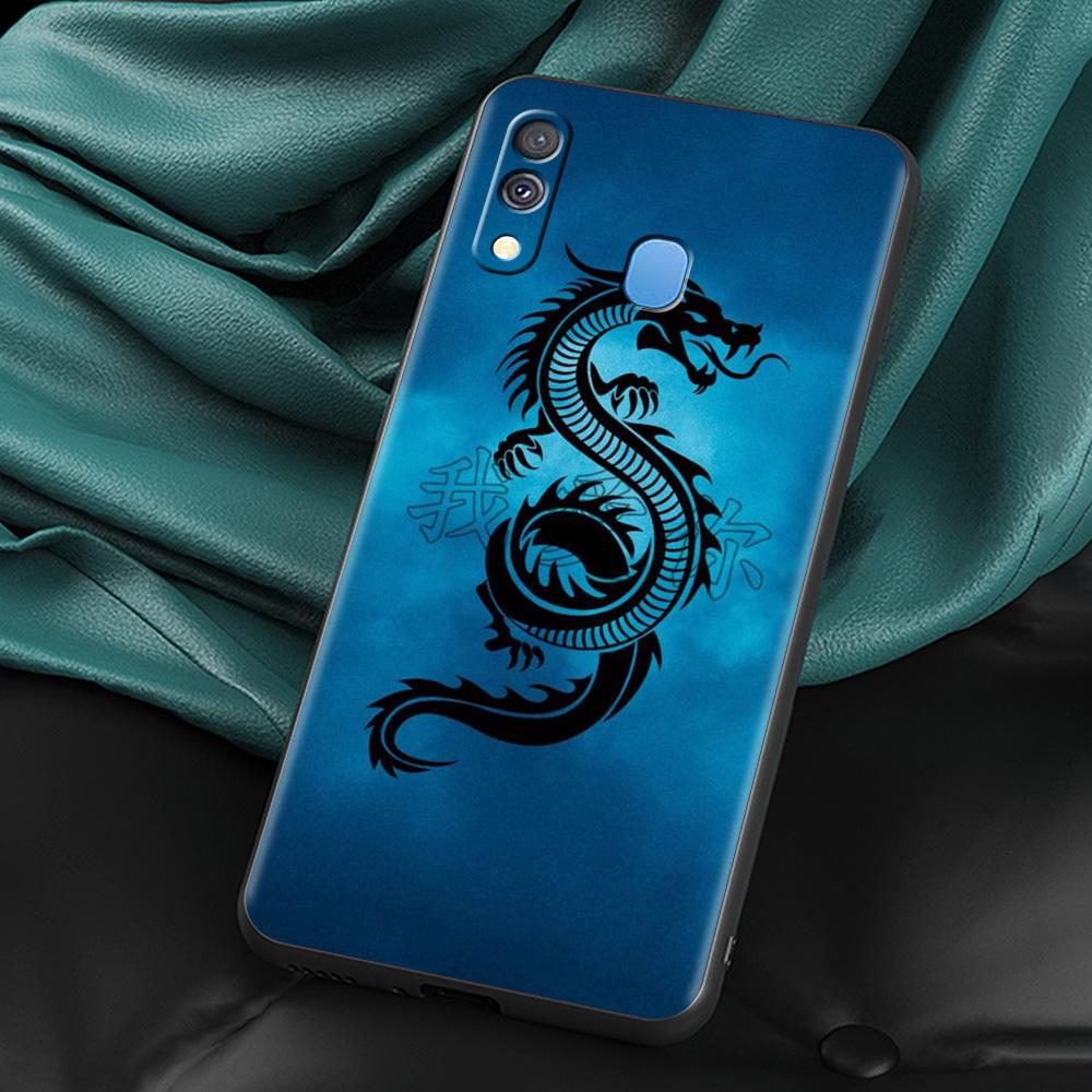 

Черный чехол для Samsung Galaxy A50 A70 A10 A30 A20 A20e, чехол для телефона M32 M51 M31s A40 M30s M11 M12, мягкий чехол с рисунком Бога Дракона Samsung M11