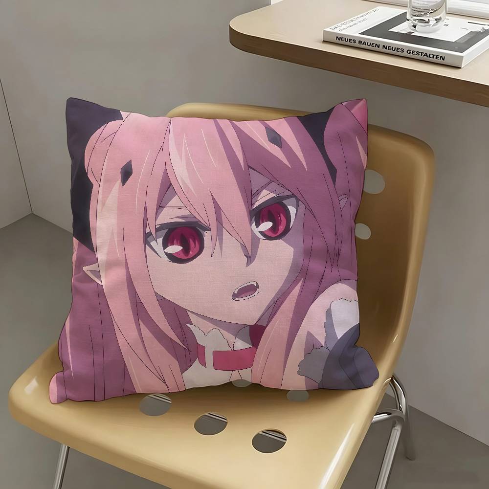 1pc Krul Tepes Anime Pillow Case Fashion Square Pillowcase Bedroom Sofa Room Ins Decoration Leisure