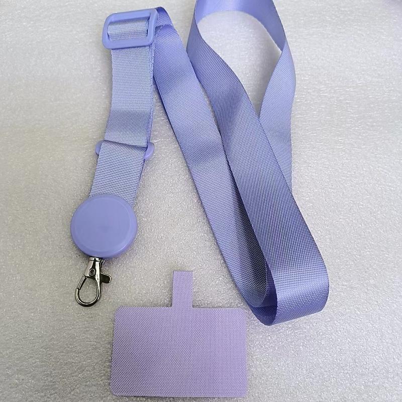 Detachable Adjustable Strap Crossbody Patch Phone Lanyard For Phone Flat Nylon Patch Necklace Clip Snap Hanging Cord Rope