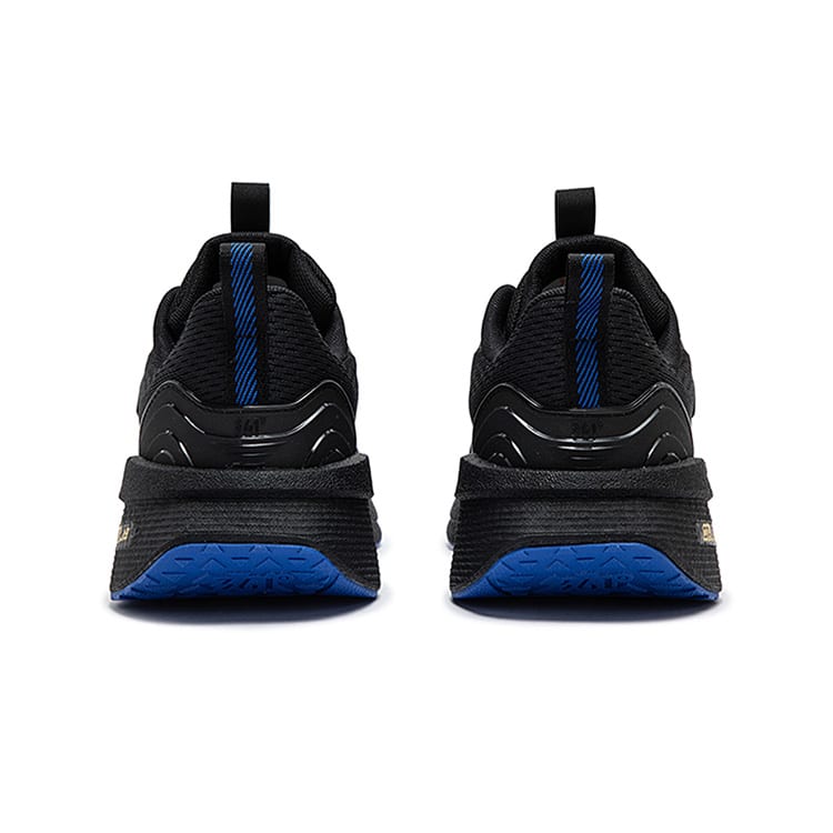 361 Popping Foam Slip Resistant Abrasion Resistant Low Top Casual Running Shoes Men's Obsidian Black Blue 672432246-5