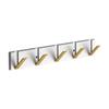 Space Saving Hook Rack Wall Mounted Floating Coat Hanger Space Aluminum Foldable Hook Rack for Home