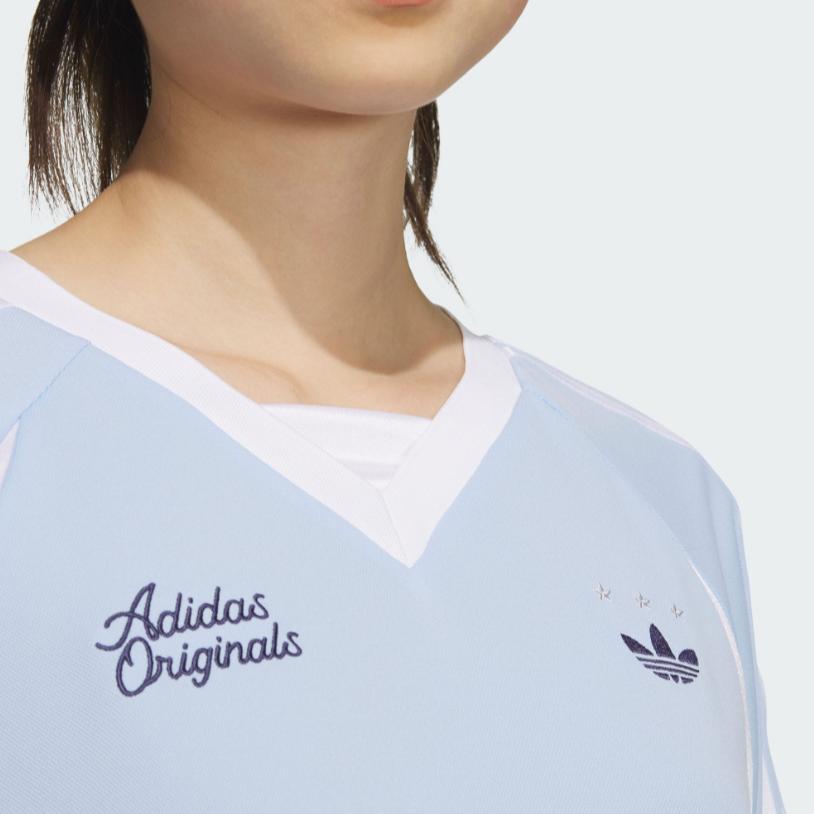 adidas Originals X Sporty T Shirt Women's Glossy Finish Blue JD1133