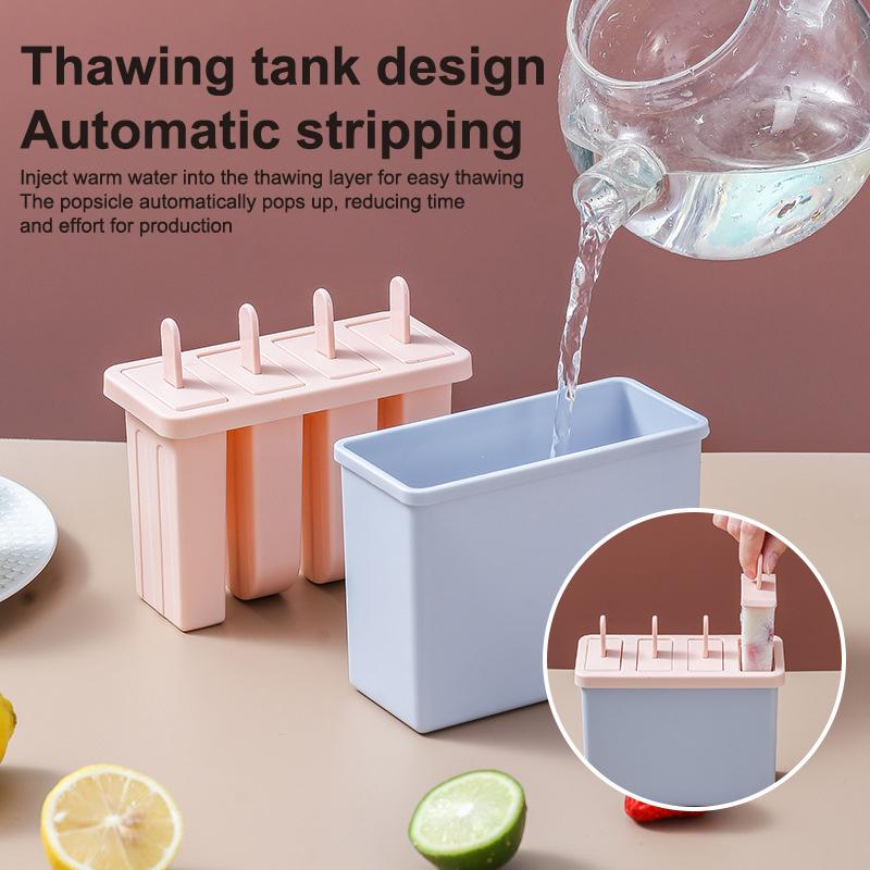 Popsicle/Sorbet Mold Food Grade Household Popsicle Making Frozen Ice Box Abrasive Tools With Lid Homemade Ice Cream Artifact