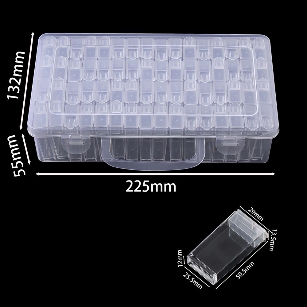 1pc 32/40/42/48/56/64 Slots Plastic Storage Box for DIY Diamond Painting Beads Charms Jewelry Accessories Storage Organizer Box