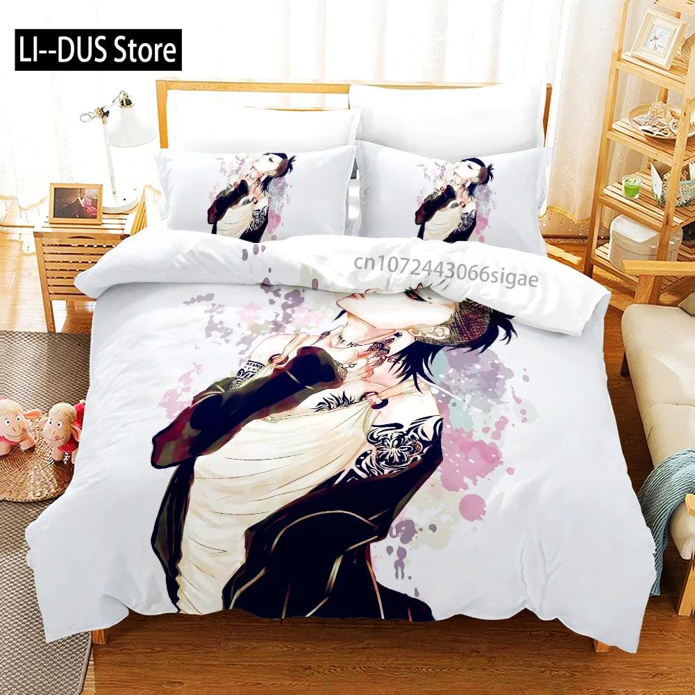 Anime Tokyo Ghoul 3D-bedruckter Bettbezug Kissenbezug Bettwäsche-Set Einzelbett Doppelbett Queen King Size Für Kinder Schlafzimmer Dekoration