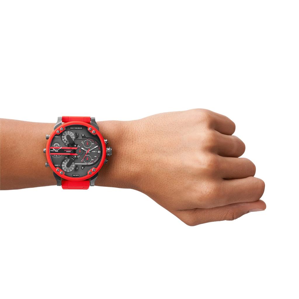 Diesel Daddy Multi Movement Red Silicone Wrap Stainless Steel Watch DZ7370 Men's Mr. 2.0 [Item]