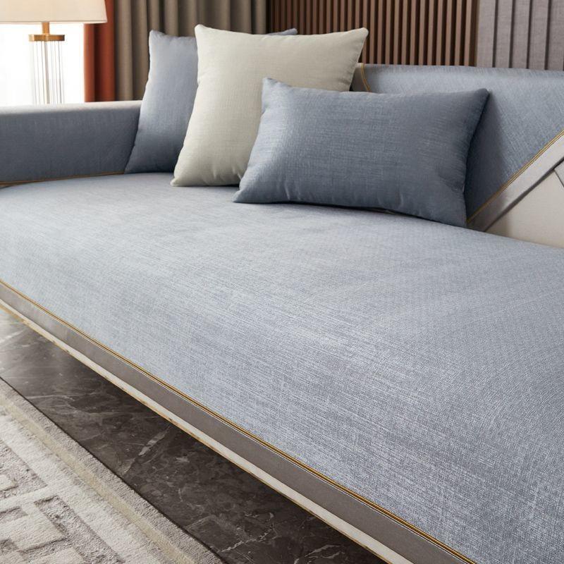 Chenille-Sofabezug, leichtes Sofakissen im Luxusstil für Wohnzimmer, vier Jahreszeiten, universelle Kombination, Stickerei, Couchtuch