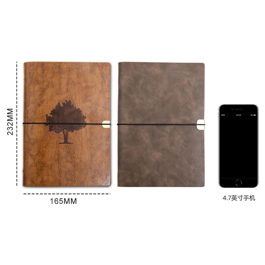 (Logo engraving possible) Leather A5 loose-leaf notebook, lined/blank pages, student diary, subject notebook, travel diary, work notebook