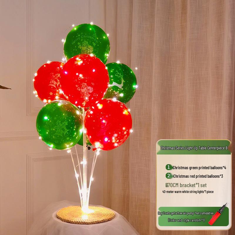 Christmas Luminous Balloon Decorations for Trees, Tables, and Window Displays