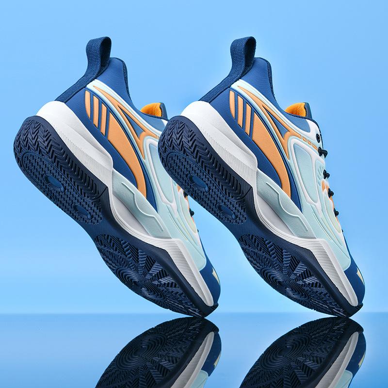 Large size autumn and winter new leather sneakers student youth basketball shoes rubber sole training running trendy shoes