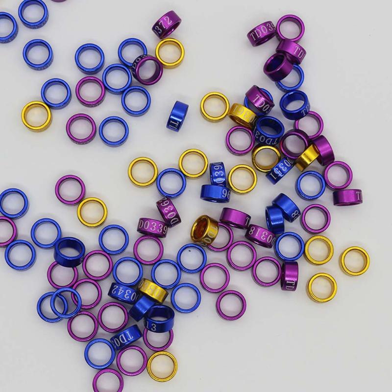 50 Pcs Dove Bands Bird Foot Ring Species Identify Training Rings Pet Bird Label Sign for Pigeon Chicks Small Poultry Supplies
