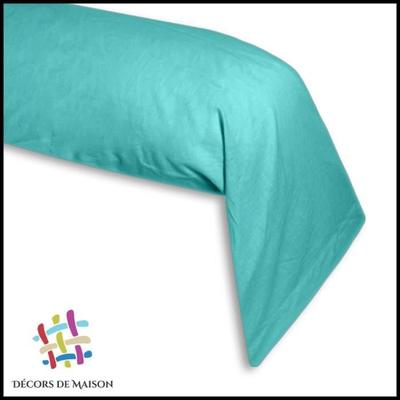 Bolster Cover - Home Decor - 45 X 185 Cm - 100% Cotton - Machine Washable - Turquoise