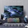 ZIYOU LANG X FREEWOLF M75 Wireless Gaming Keyboard with Smart Display PBT Gradient Rainbow TKL Membrane Keyboard with Mechanical Feel for & Knob,
