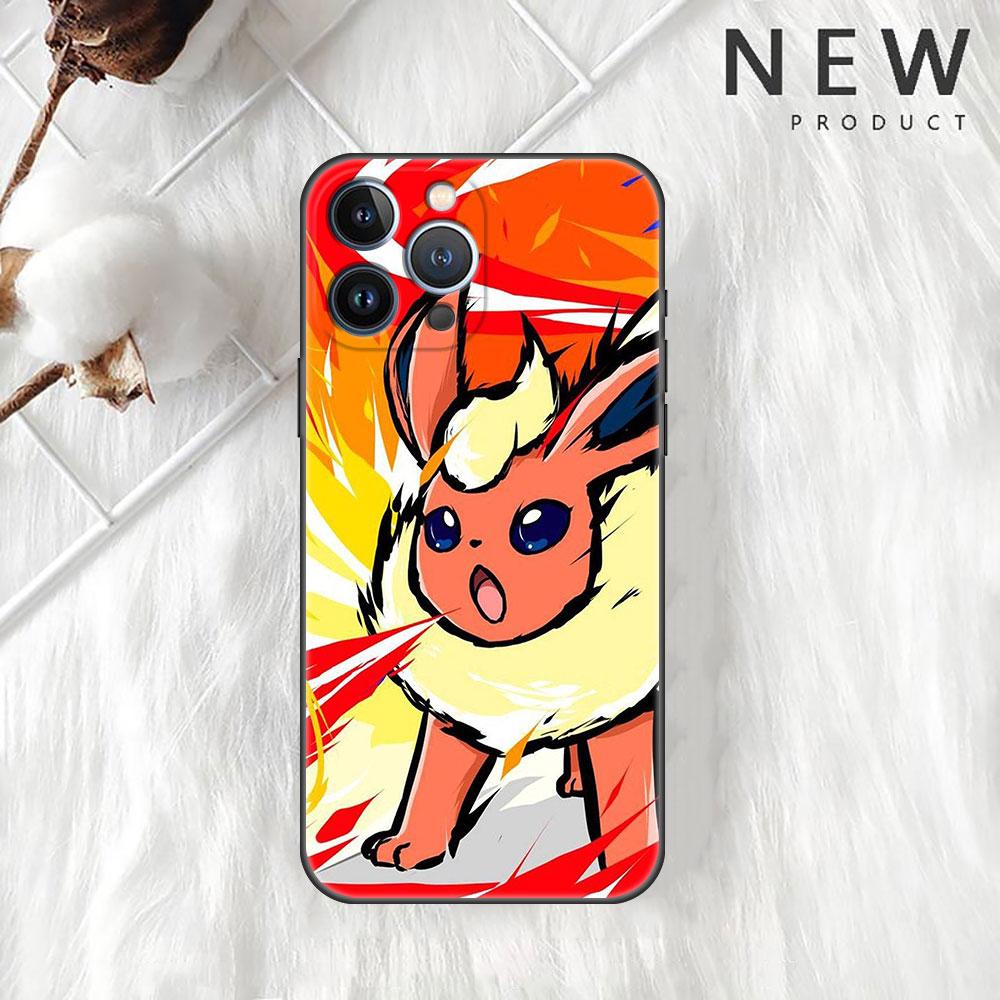 Telefon Fall Für Apple iPhone 11 14 13 12 Pro 7 Plus XR X XS Max 6 6S 13Pro Max schwarz Silikon Funda Anime Cool Pokemon