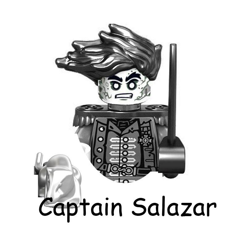 The Caribbean Pirates Captain Jack Sparrow Davy Jones Black Shark Model Building Blocks Enlighten Figure Brick Toys For Children