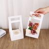 3/5Pcs Portable Flower Box Kraft Paper Rose Flower Bouquet Basket Home Decor Wedding Arrangement Birthday Party Gift Packaging