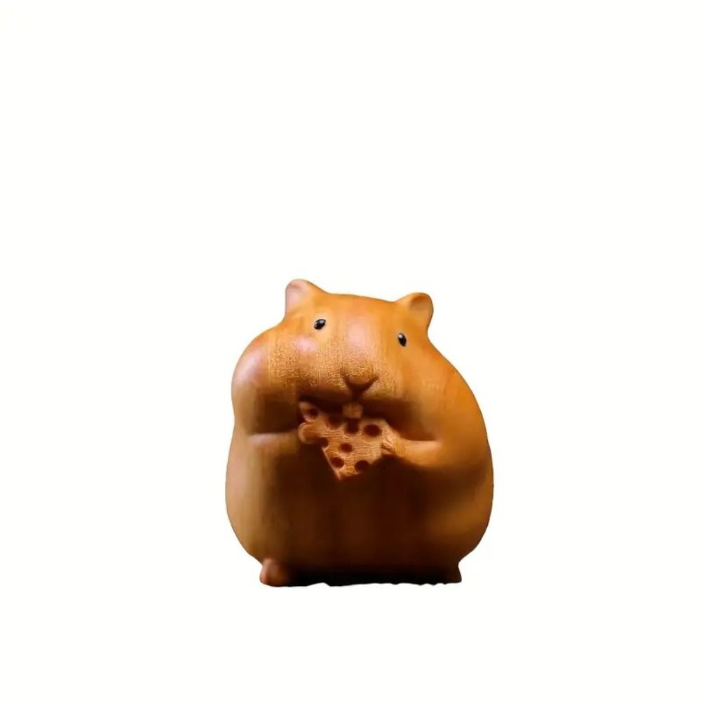 

Gluttonous Small Animal Ornaments Cartoon Desktop Ornament Bring Wealth and Goodluck Hamster