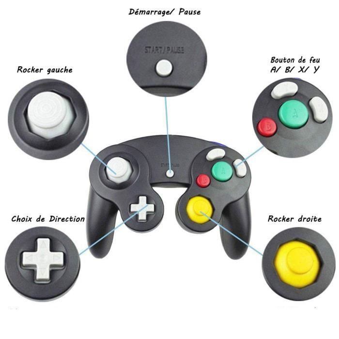 Gamepad - Unspecified - Classic Wired Controller - Black/Silver - Nintendo Gamecube/Wii Compatible - Vibration