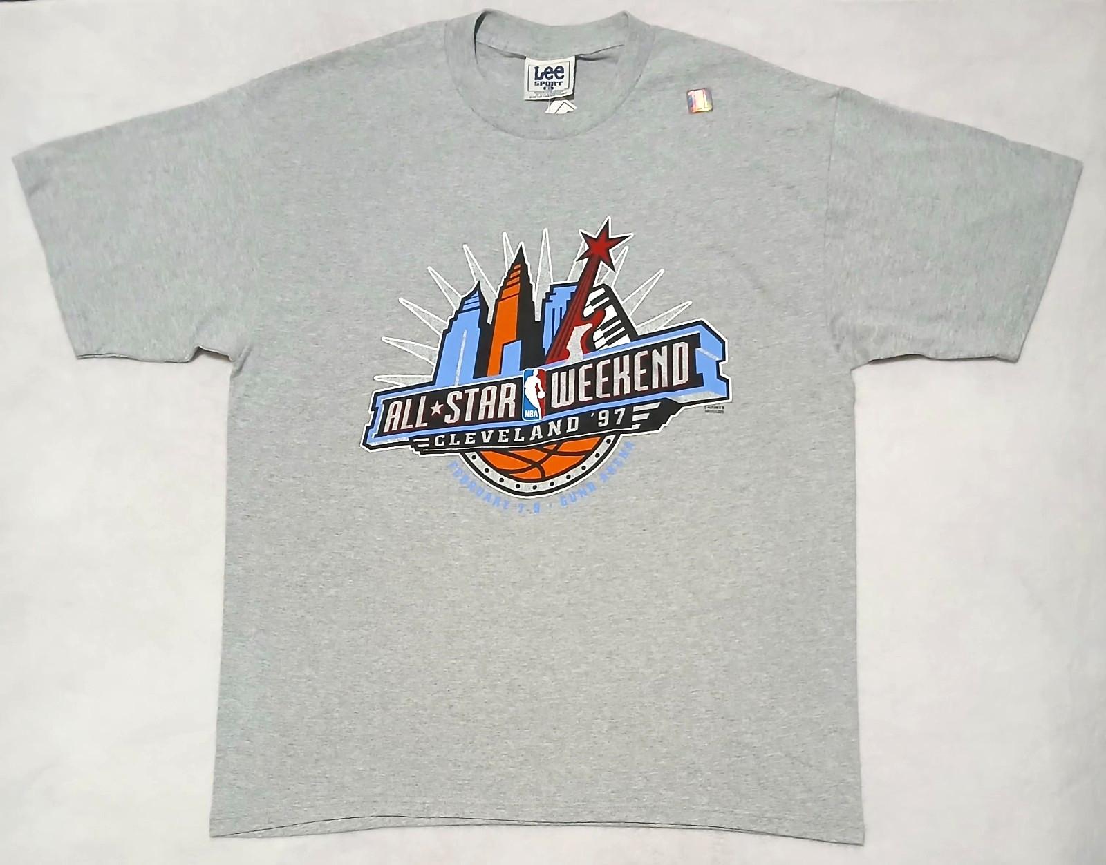 Vintage NBA All Star Game 1997 T-Shirt XL Lee Sport Nutmeg Gund Arena Rare NWT XXXXL