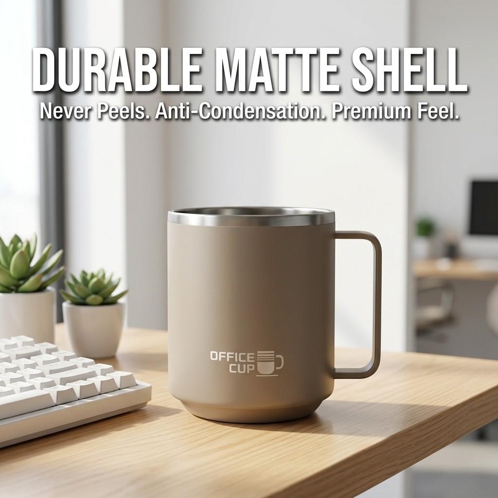 Double-Layer Insulated Coffee Cup With Handle Portable Leak-proof Coffee Mug 304 Stainless Steel Thermal Water Cup For Students
