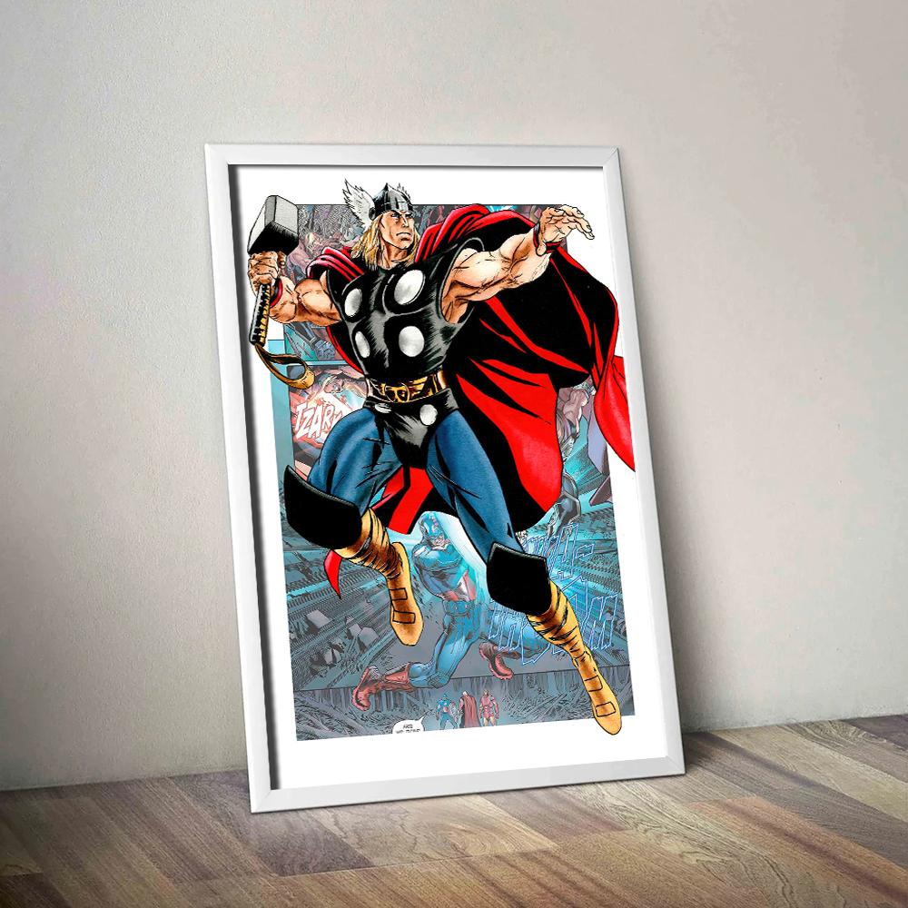 Poster Supereroi Avengers Spiderman Hulk Iron Man Captain America Figura Marvel Pittura su Tela Arte da Parete Decorazione Stanza Bambini Regalo
