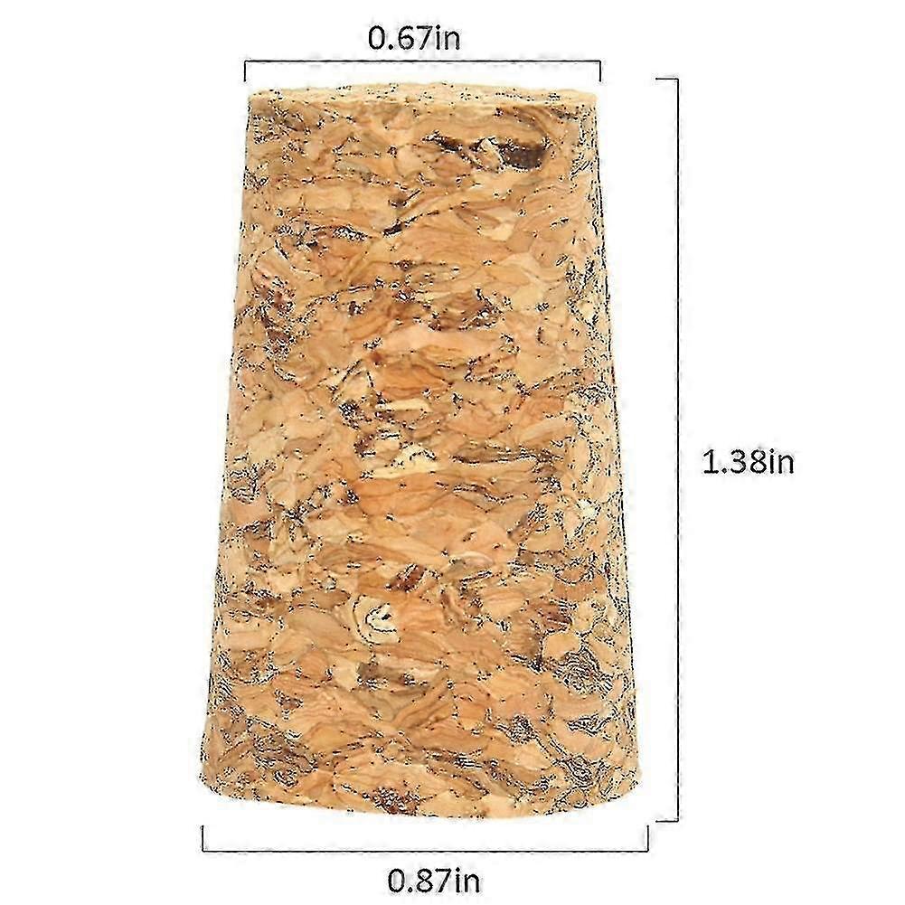 100pcs Tapered Wine Cork Reusable Wood Corks Portable Sealing Wine Stopper Wine Bottle Cover Compatible Bo-i-i