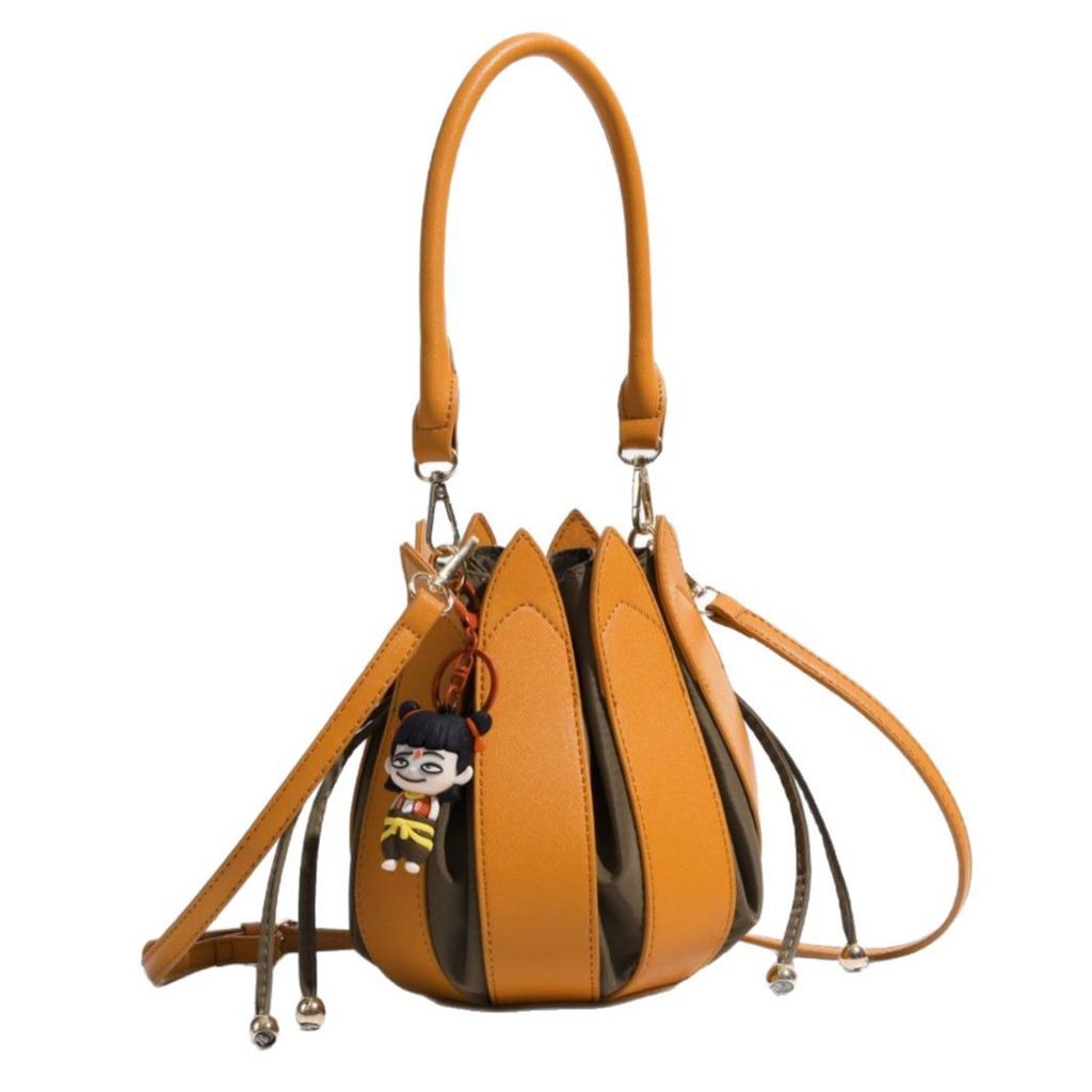 New Brown Pumpkin Bag Portable Shoulder Messenger Bag