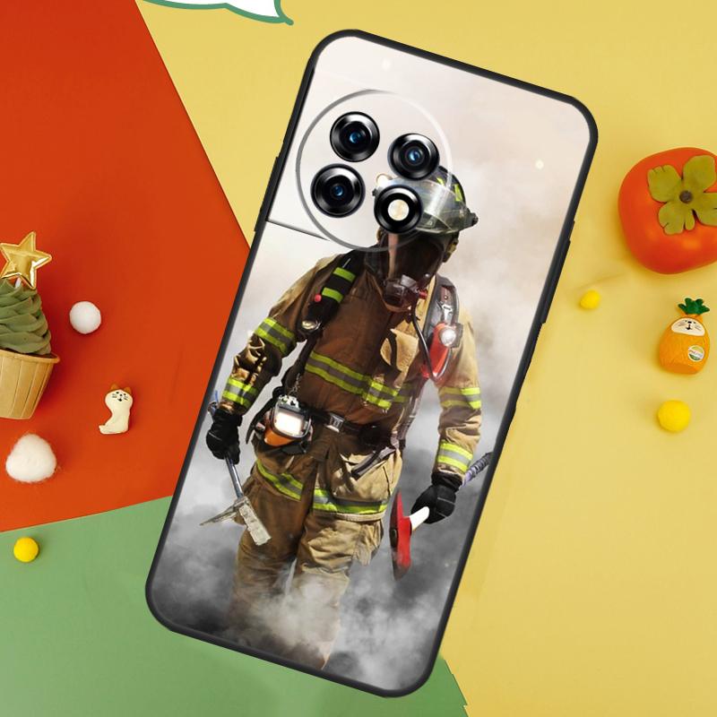 Firefighter Heroes Fireman Back Case For OnePlus 15 13R 13 13T 12 12R 11 10 10T 8T Nord CE 5 2 3 4 Lite N20 N30 Cover