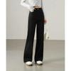 Retro Washed High-Waist Straight-Leg Jeans