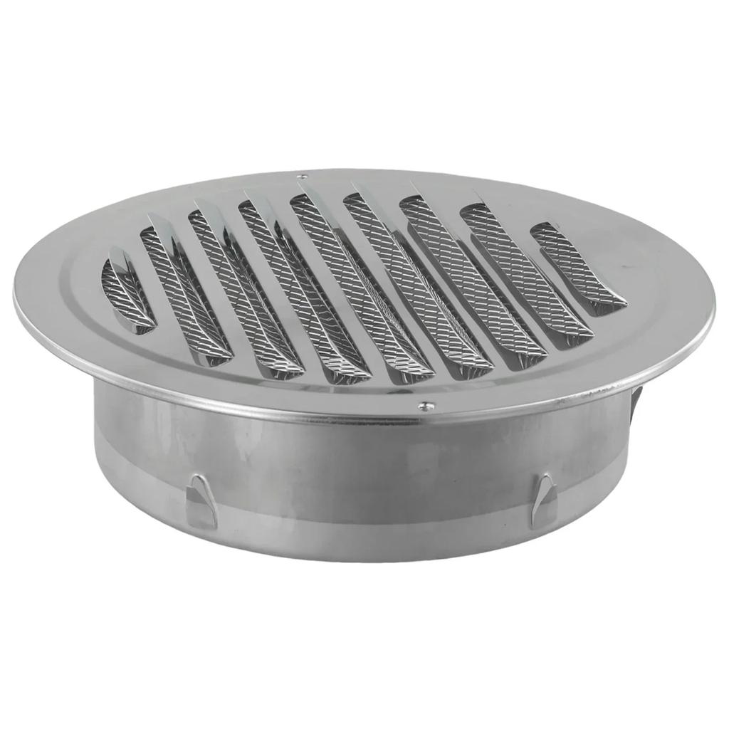 Griglia di Ventilazione Rotonda in Acciaio Inossidabile 70-300mm Strumento di Ventilazione per Condotti a Muro Esterno Copertura Antivento per Parete Esterna Ventilatore di Scarico