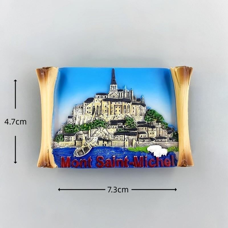 France Refrigerator Stickers Mont-Saint-Michel Souvenirs Normandie Alsace Guadeloupe Provins Tour César Fridge Magnets Gifts