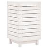 Vidaxl Laundry Basket, White, 44X44X76 Cm, Solid Pine Wood
