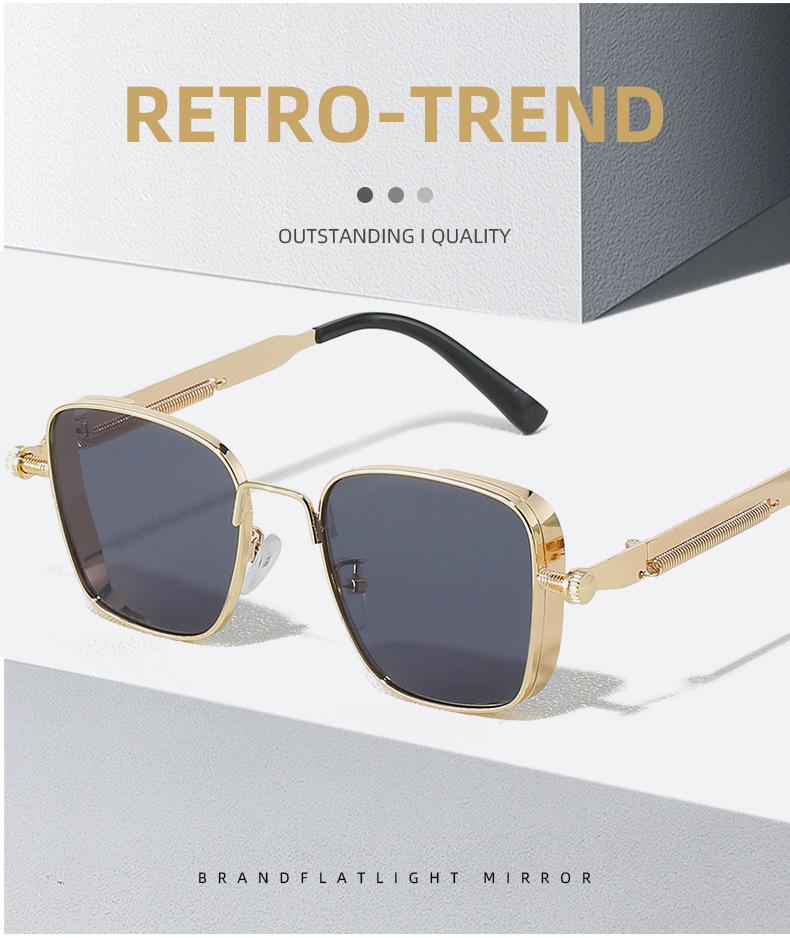 Steampunk Retro Square Metal Sunglasses 2025: Universal Style for Europe & America