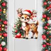 Cute Reindeer & Christmas Tree Wall Sticker for Home Decor - Festive Living Room & Entryway Decoration