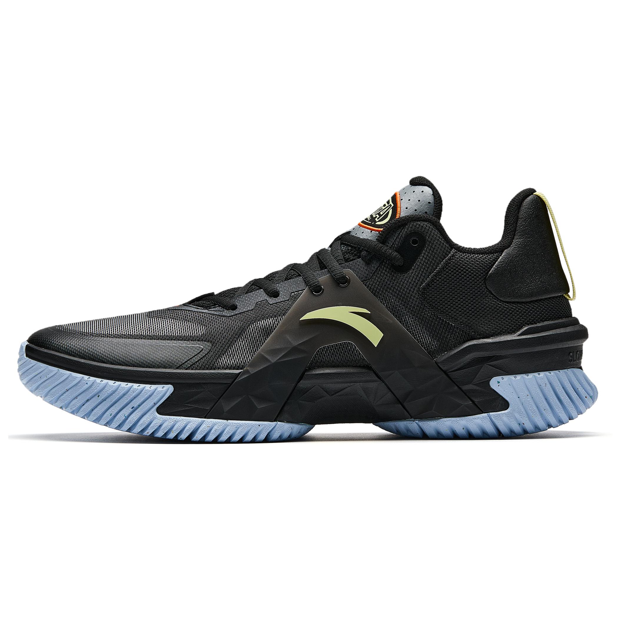 

New Anta Space 5 Cushioned Slip-Resistant Anti-Rollover Low-Top Basketball Shoes Men s Black Blue 912521606Q-4 39