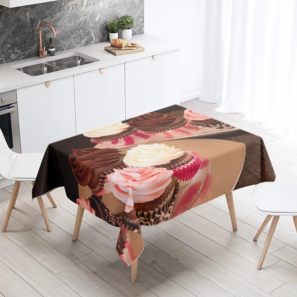 Fata de masa Cupcake Gourmet Impermeabil Dreptunghi Decor petrecere Nunta Masa Restaurant Bucatarie Acasă