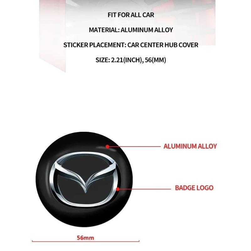 4 buc 56mm Capac Central Roată Auto Insignă Logo Emblema Autocolant Decal pentru Mazda 3 CX3 CX4 CX5 CX7 CX8 CX9 CX30 RX7 Atenza Axela