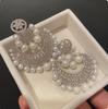 European & American Silver Needle Inlaid Diamond Pearl Earrings: Stylish, Elegant, and Luxurious Statement Ear Studs