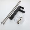 Square Matte Black Stainless Steel Single Hole Bathroom Mixer Tap Deck Mounted Single Handle Cold and Hot Water Basin Faucet