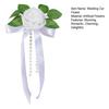 Wiederverwendbare Hochzeitsauto-Dekorationen Künstliche Weiße Rosen-Dekoration, Türgriff & Rückspiegel Blumenstrauß Märchen-Dekor mit Satinband-Schleife