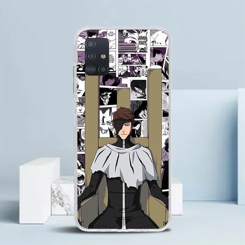 Aizen Sousuke Bleach Soft Cover for Samsung Galaxy A12 A22 A32 A52 A72 A02S Phone Case Note 20 Ultra 10 S10 Plus A51 A71 A50S A2