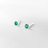 Tiny Round Crystal Stud Earrings Claw Design 925 Silver Piercing Jewelry for Women Simple CZ Zircon Earring Female Gift