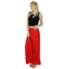 Bimba Women Straight Palazzo Pants Red Casual Rayon Made Bottoms