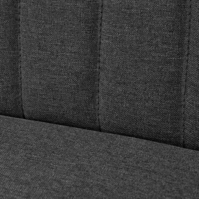 Canapé - vidaXL - 2 places - Tissu Gris foncé - 117x55,5x77 cm - Confort Moelleux